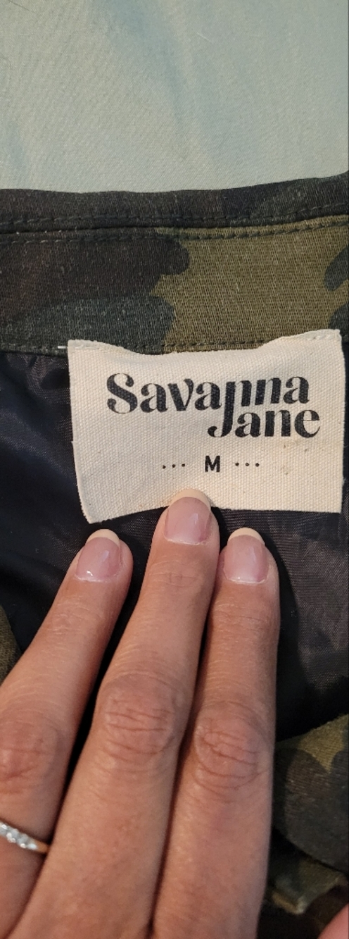 Savanna Jane Camo Utility Jacket with Pink & Yellow Floral Embroidery - Picture 4 of 5